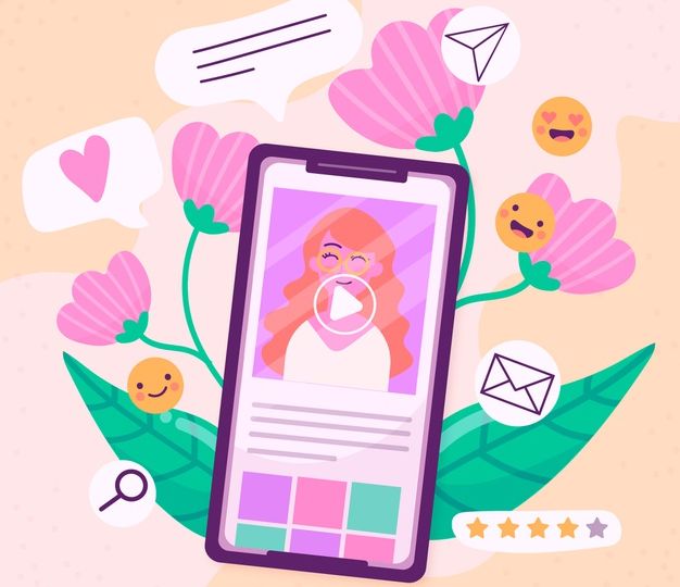 social-media-marketing-mobile-phone-concept-with-flowers-emoji_23-2148439383